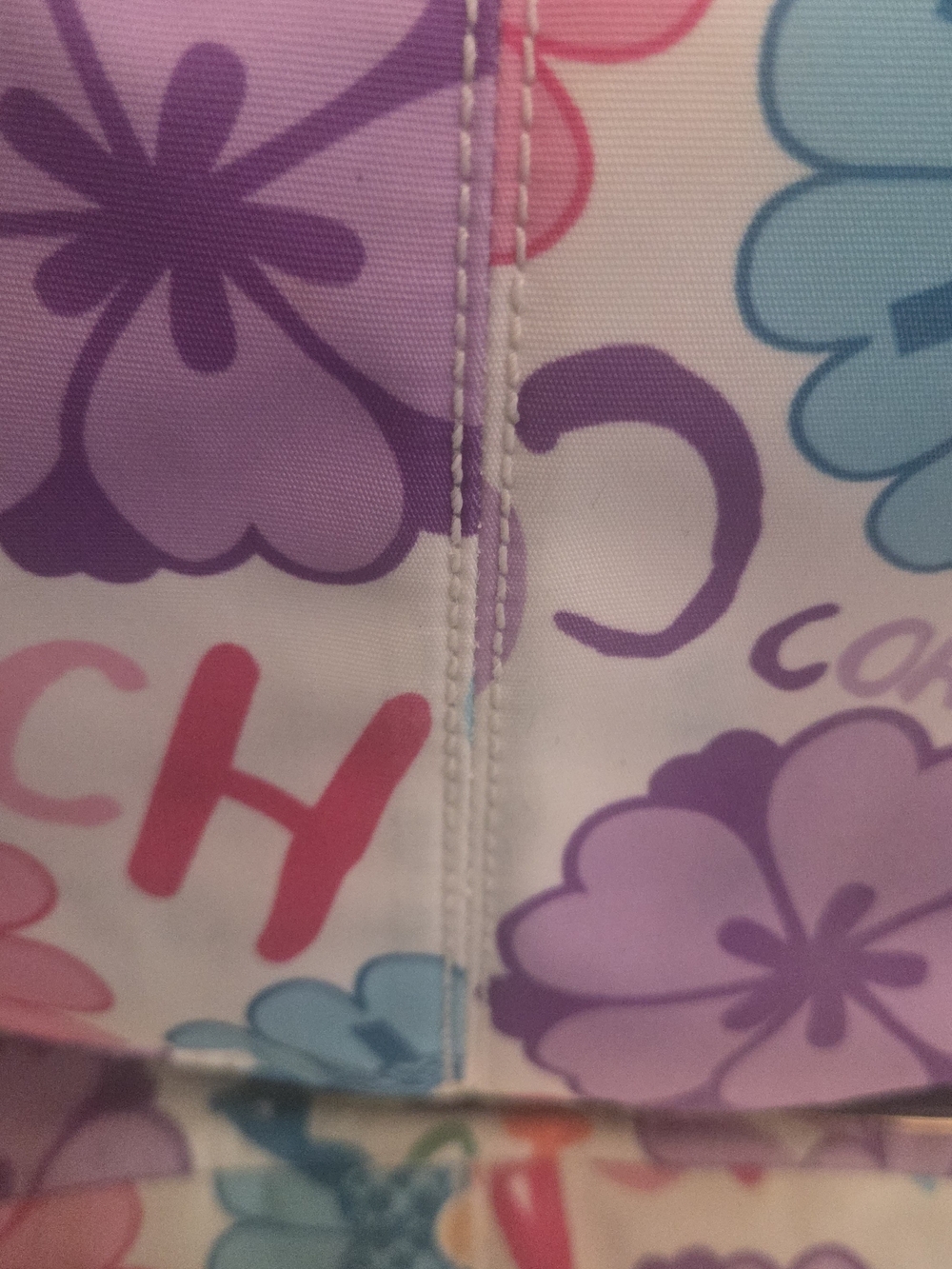 LOW START Coach Poppy Daisy Fingerpaint Graffiti Large Hobo Bag F14883 Pink Y2K - Picture 9 of 17